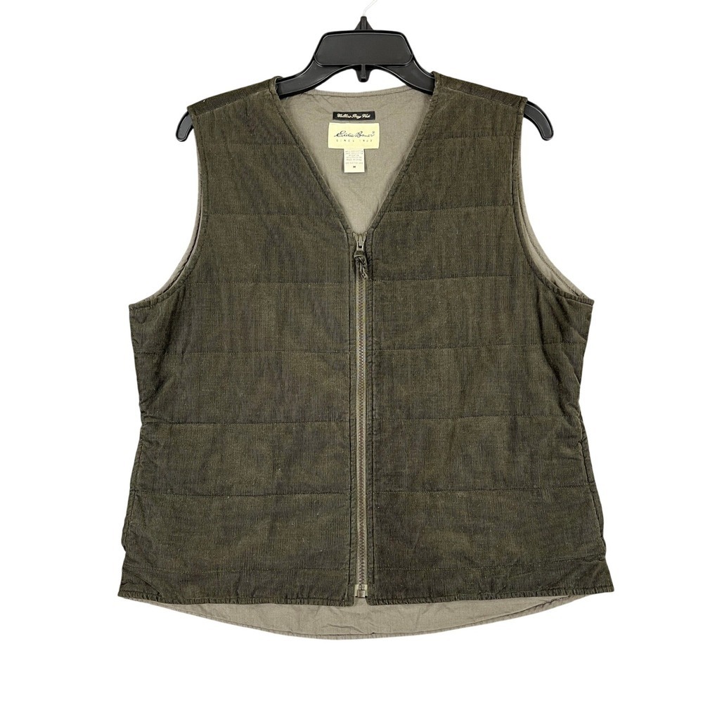 Eddie Bauer Collins Bay Vest Men‎ M Quilted Outdoor Utility Lightweight Core